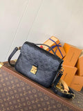 Premium Quality Lv Pochette Meties Black Emprint Leather