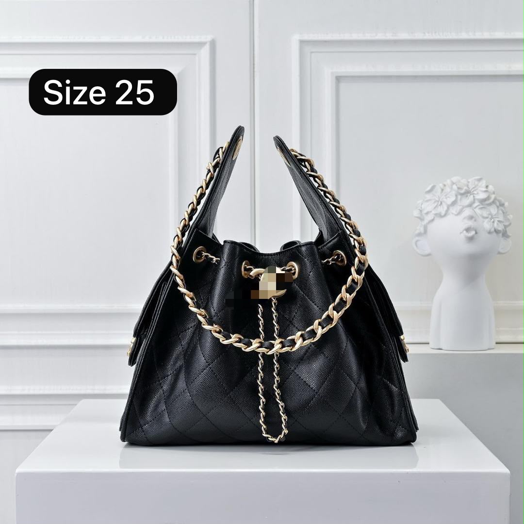 Premium Quality Leather Hobo Pocket Style With Gold Hardware