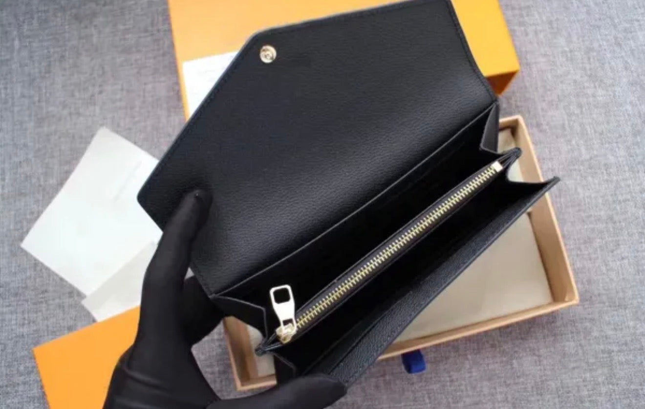 Premium Quality Sarah Style Classic Monogram Empreinte Leather Wallet