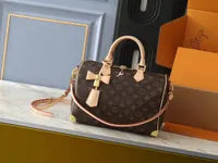 Premium Quality Speedy with Leather Strap Shoulder Bags