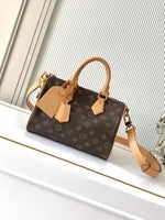 Premium Quality Speedy with Leather Strap Shoulder Bags