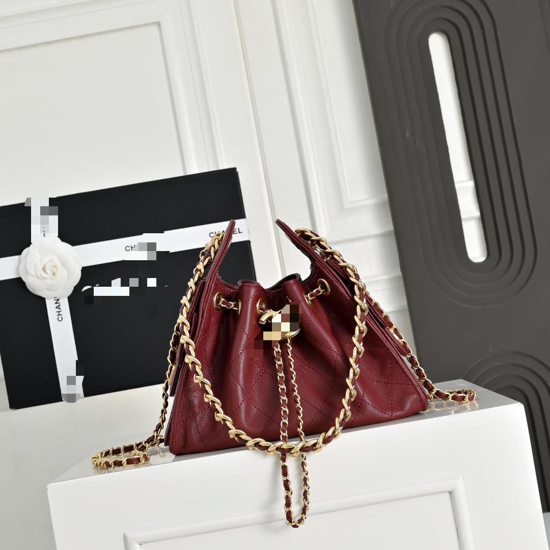 Premium Quality Leather Hobo Pocket Style With Gold Hardware