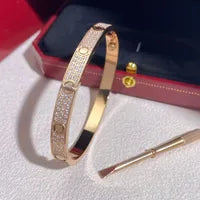 Premium Quality Stainless Steel Non-Tarnish Full Diamond Love Style Bracelets