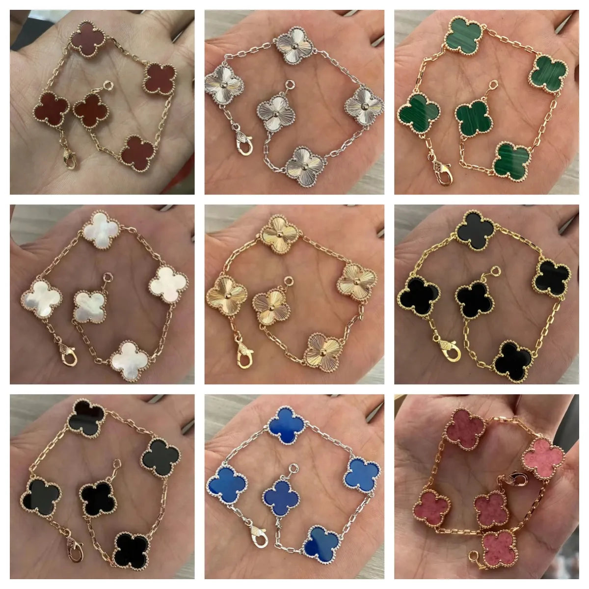 Premium Quality Stainless Steel Non-Tarnish vancleef Style Bracelets
