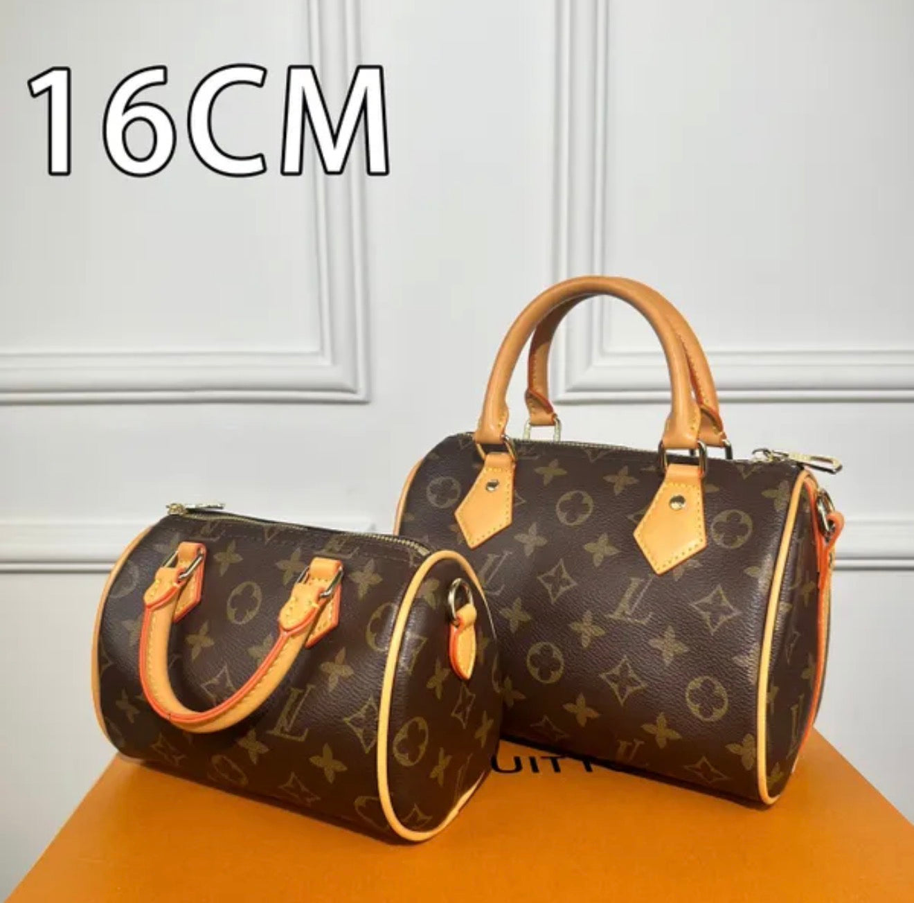 Premium Quality Speedy with Leather Strap Shoulder Bags