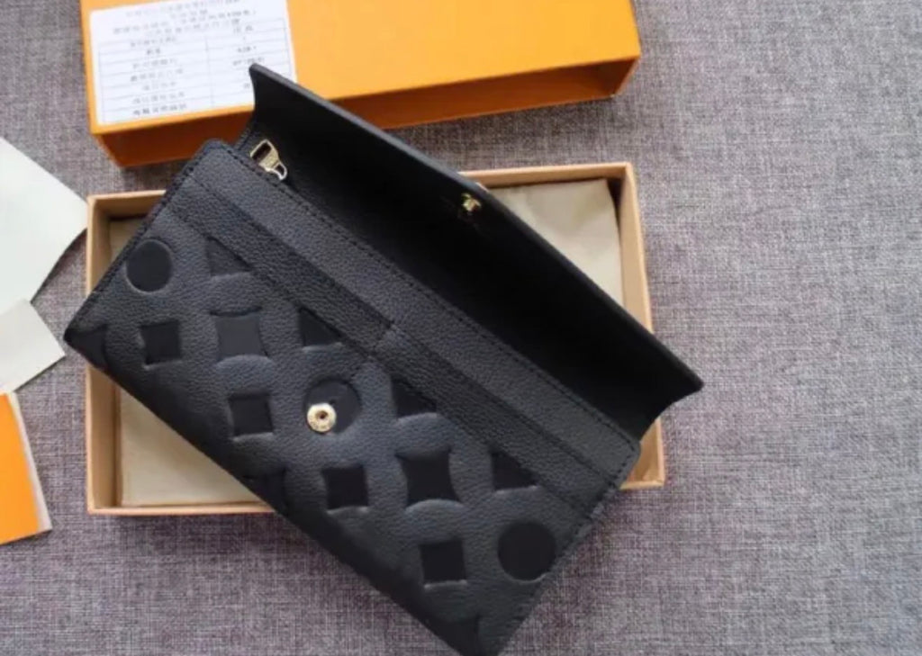 Premium Quality Sarah Style Classic Monogram Empreinte Leather Wallet