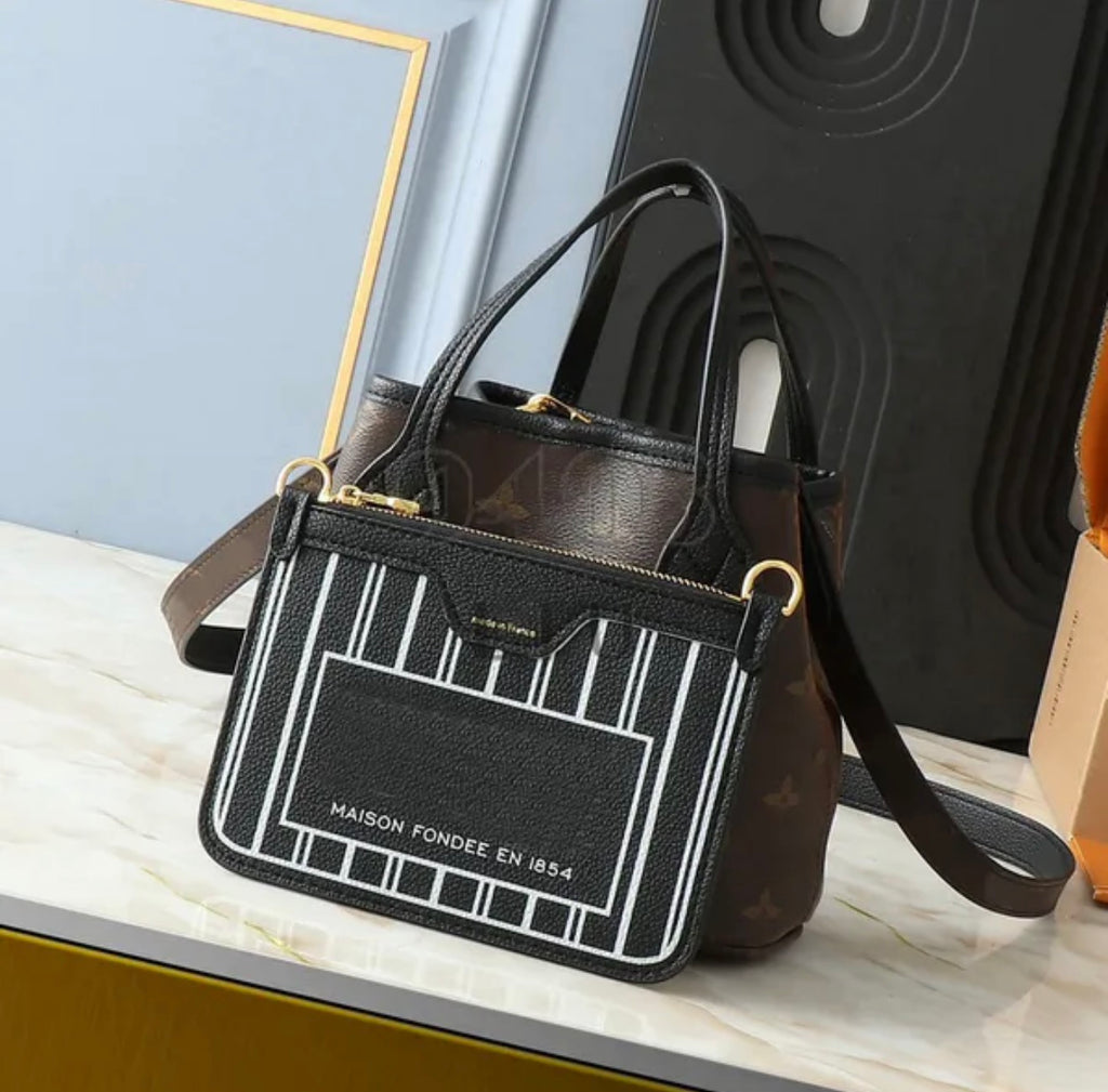 Premium Mirror Quality Inside-out Leather NeverFull MM style Tote