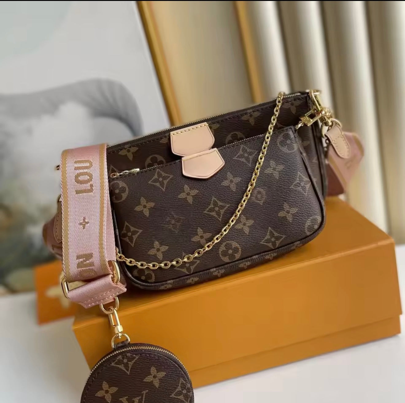Premium Mirror Quality Pochette Multiple Shoulder Bag Set