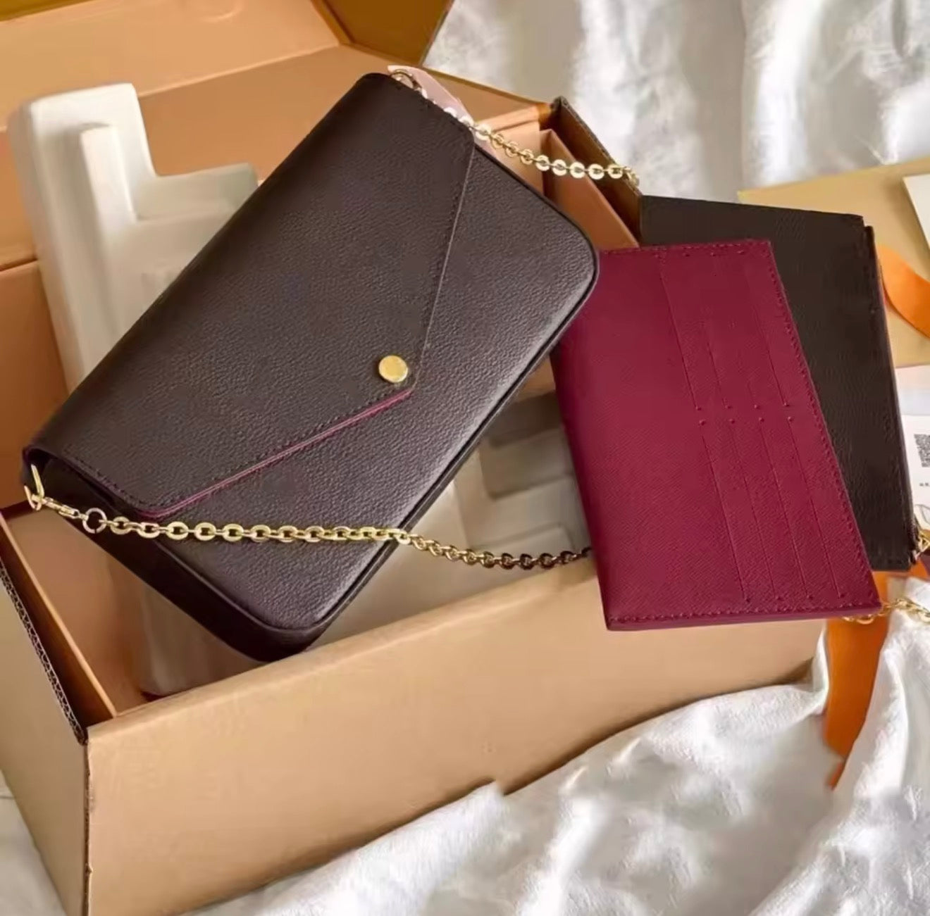 Premium Mirror Quality POCHETTE FELICIE CLUTCH Chain Bag