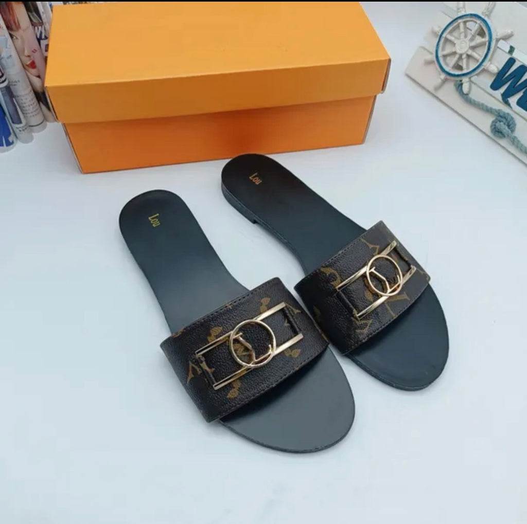 Premium Mirror Quality Lock it flat women’s slides