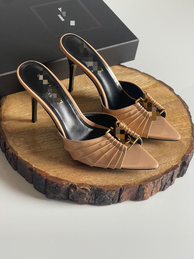 Premium Quality Babylon Women's Sandal with Gold Logo Heels
