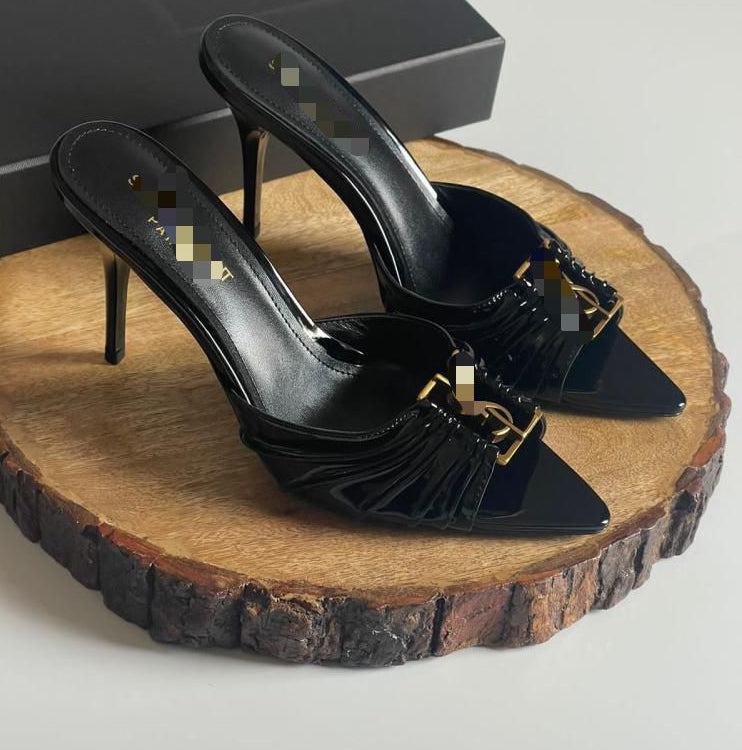 Premium Quality Babylon Women's Sandal with Gold Logo Heels