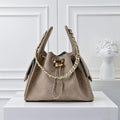 Premium Quality Suede Leather Hobo Pocket Style With Gold Hardware Size 25