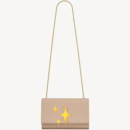 A17 Premium Quality Kate Shoulder Bag in Beige leather