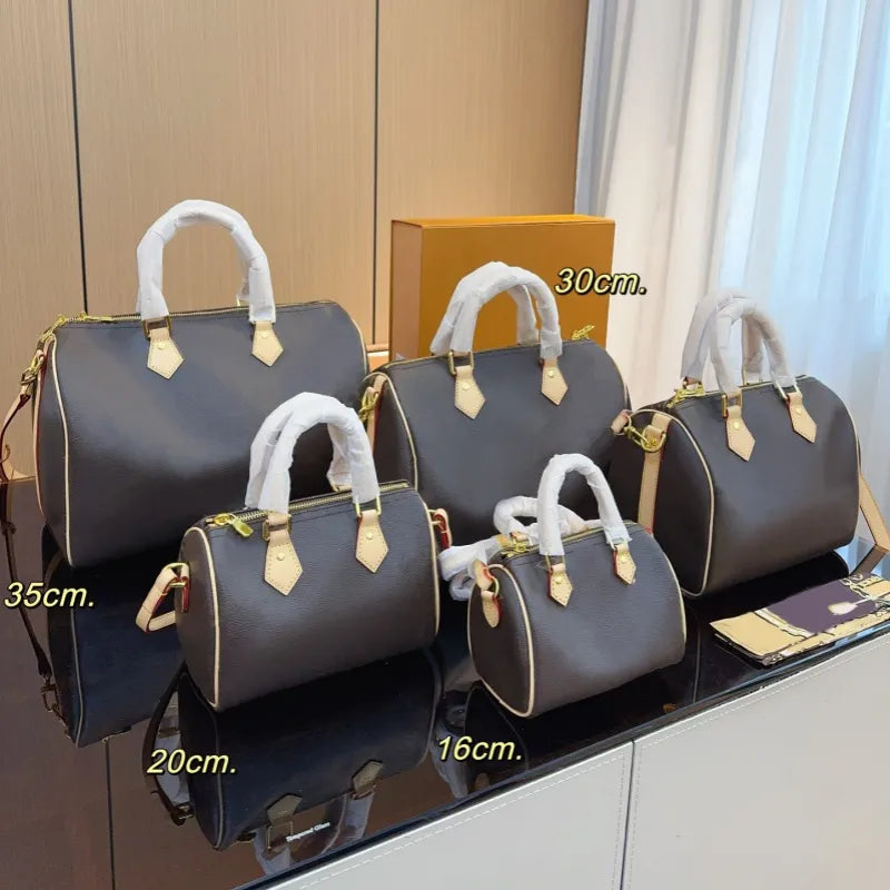 Premium Quality Speedy with Leather Strap Shoulder Bags