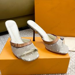 Premium Quality Women’s Luxury Designer Denim Weave Heels ￼